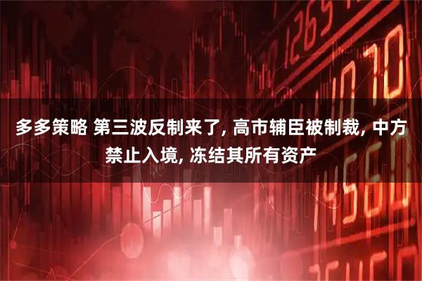 多多策略 第三波反制来了, 高市辅臣被制裁, 中方禁止入境, 冻结其所有资产