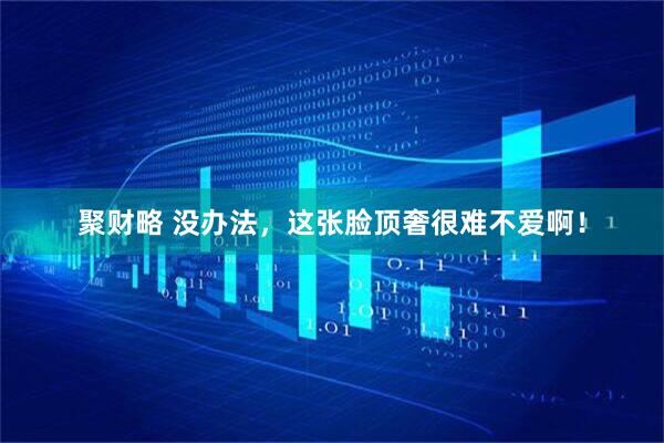 聚财略 没办法，这张脸顶奢很难不爱啊！